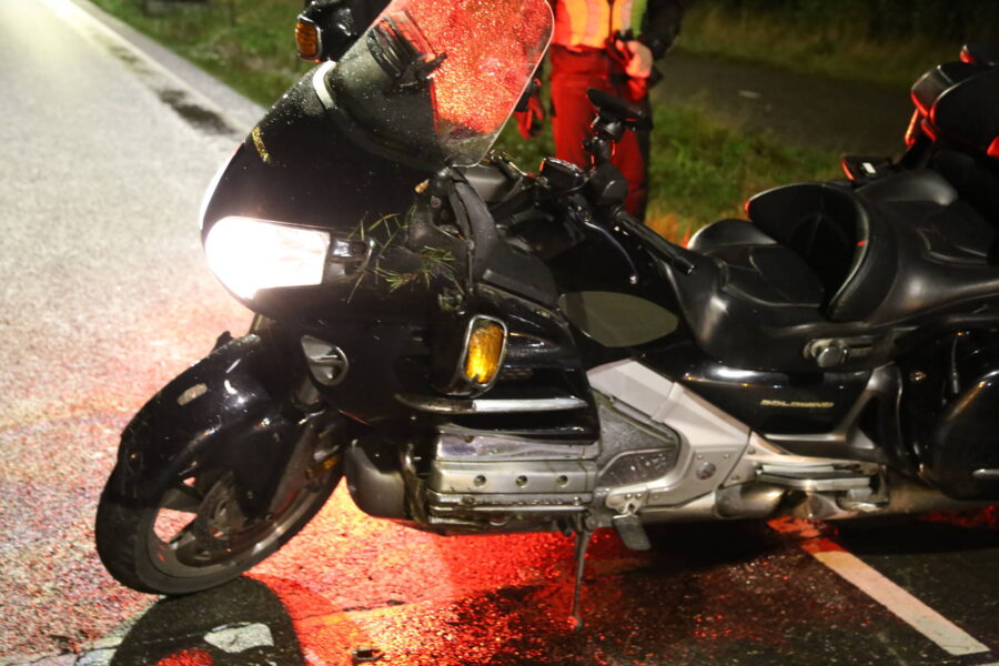 Schade aan motor door eenzijdig ongeval op de N396 in Valkenswaard