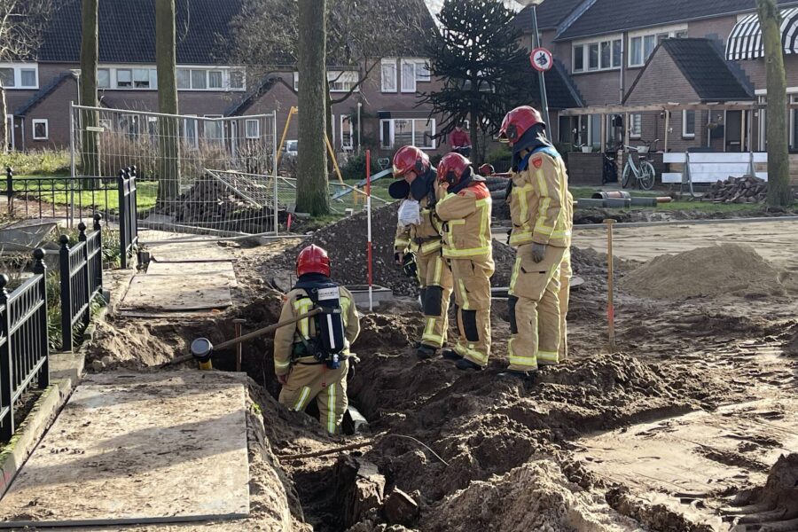 Gasleiding geraakt tijdens graafwerkzaamheden in Gemert