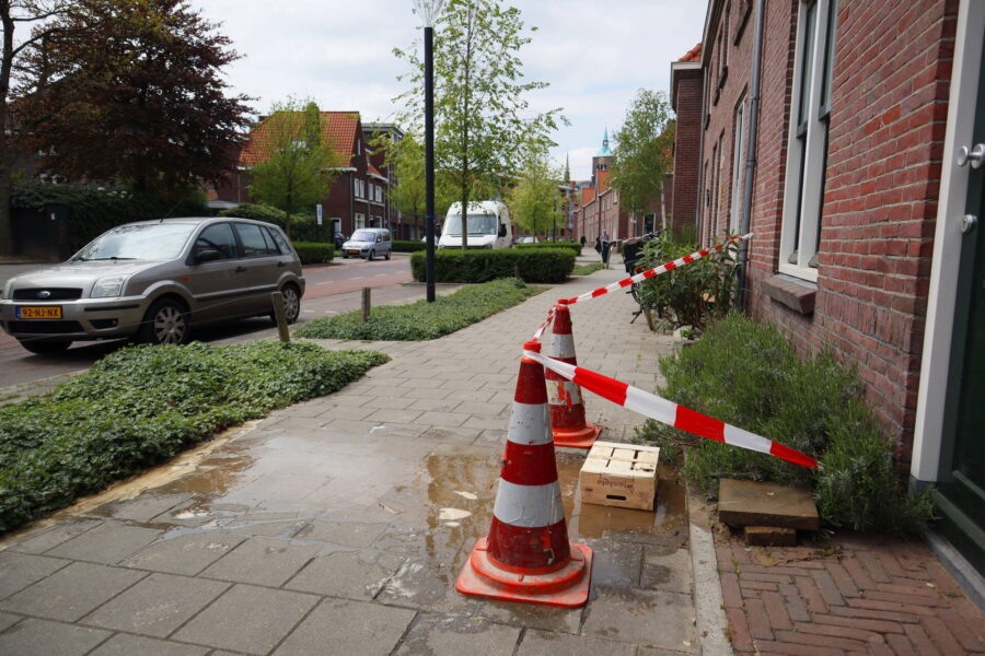 Waterleiding gesprongen in de wijk Strijp Eindhoven