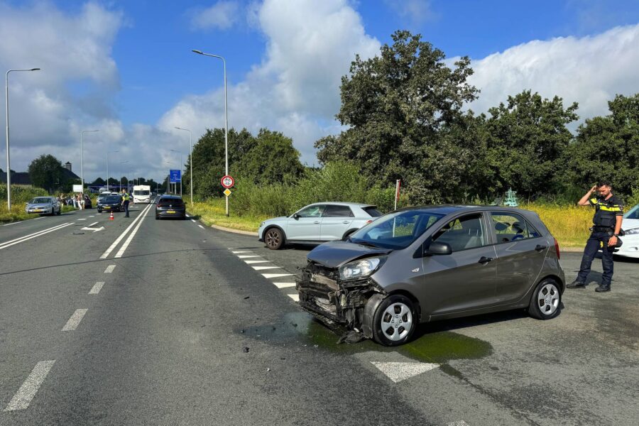 Ongeval met twee voertuigen tijdens proefrit
