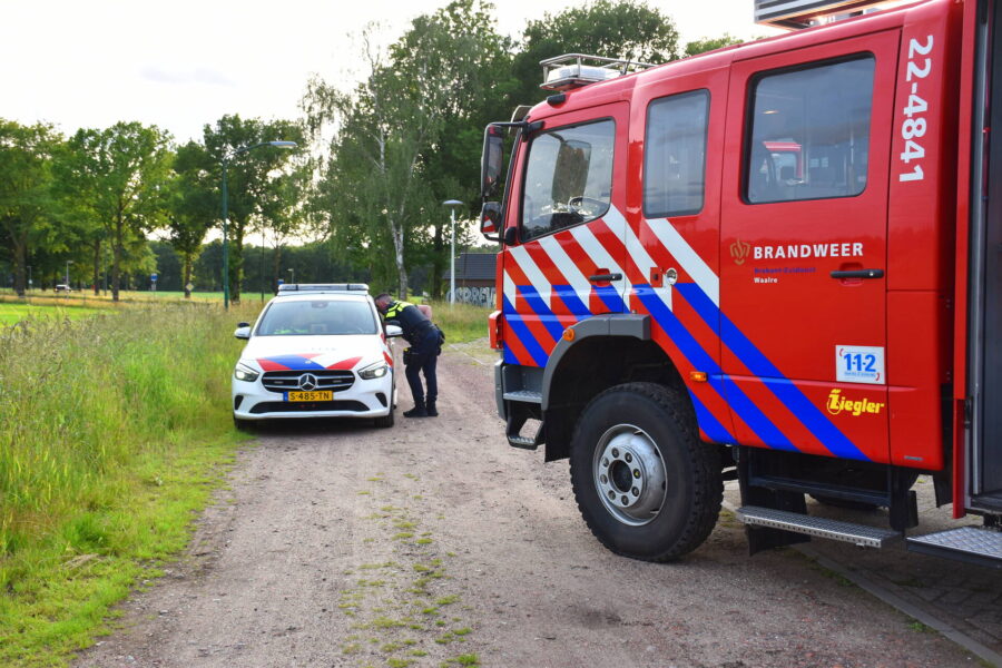 Brandweer blust brand in horecapand Waalre