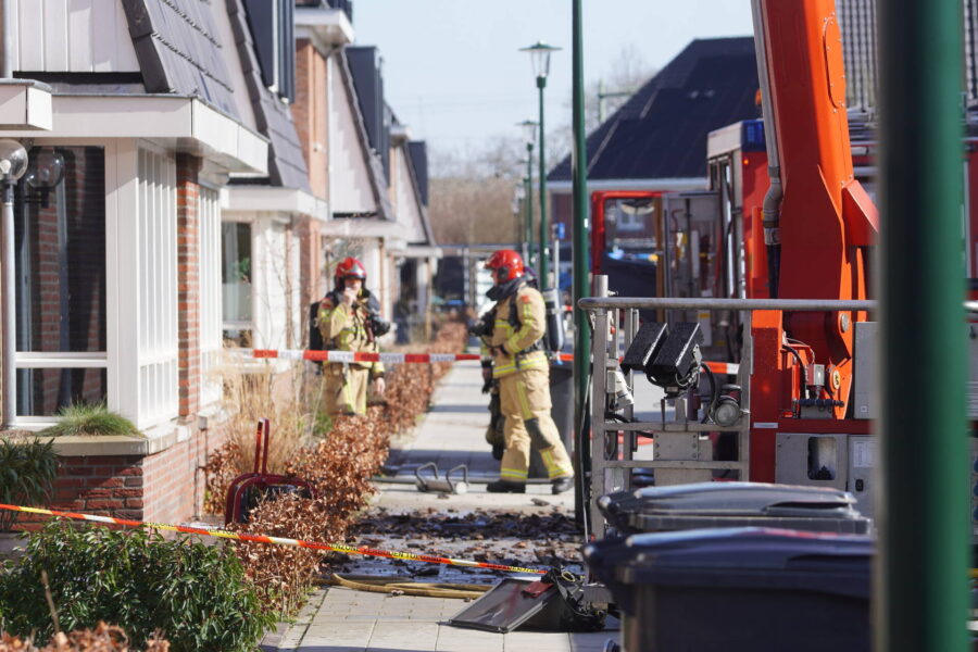 Middelbrand in woningen met zonnepanelen
